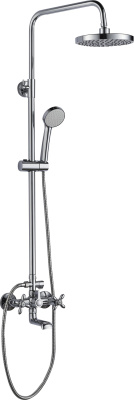 Душевой гарнитур AQUATTRO Q01-7003, тропич.душ, смесит двуруч. корот излив, хром [1/4]