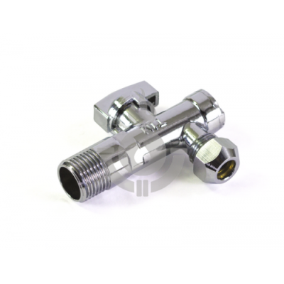 Кран сантехнический угловой TIM DN-15 НхЦан(M-цан 1/2"x3/8"), отраж, с фильтром, руч, хром[1/60]
