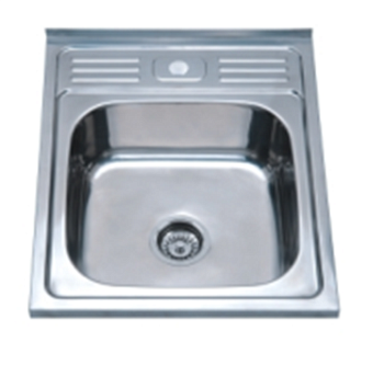 Мойка нержавеющая накладная AQUATTRO 600х500х180х0,8, квадрат, глянцевая[1/10]