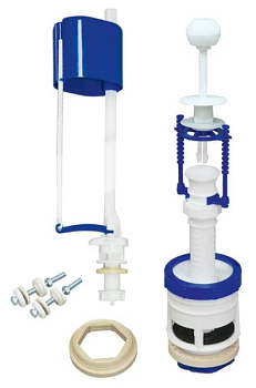 Арматура для бачка AQUATTRO шток пласт, ниж под, выс 270-425, комп [1/25]