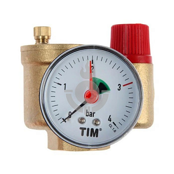 Группа безопасности для котла TIM F (ВР) 1" 3 бар, компакт, латунь [1/12]