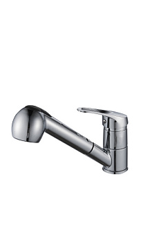 Смеситель для кухни AQUATTRO Q01-2850 одноруч, с длин изл 19 см, выдвиж лейка, б/подводки [1/10]