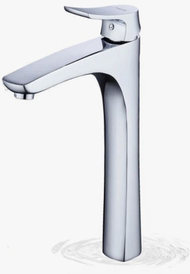 Смеситель для умывальника OKATANA OK01-0027 одноруч, высокий, излив 12 см, гайка [1/10]