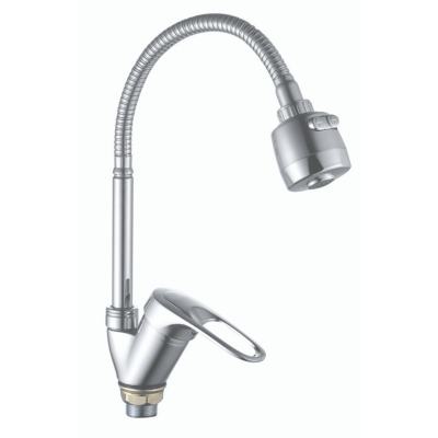 Смеситель для кухни RAINSBERG R3213F-8 одноруч, с гибким изливом, гайка [1/10]