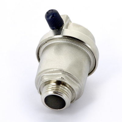 Воздухоотводчик автоматический, TIM, НР(M), 1/2", прямой, выход боковой, никель[20/60]
