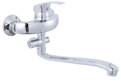 Смеситель для ванны AQUATTRO Q01-0101 одноруч, с плоскоизогн изливом 40 см, диверт [1/10]